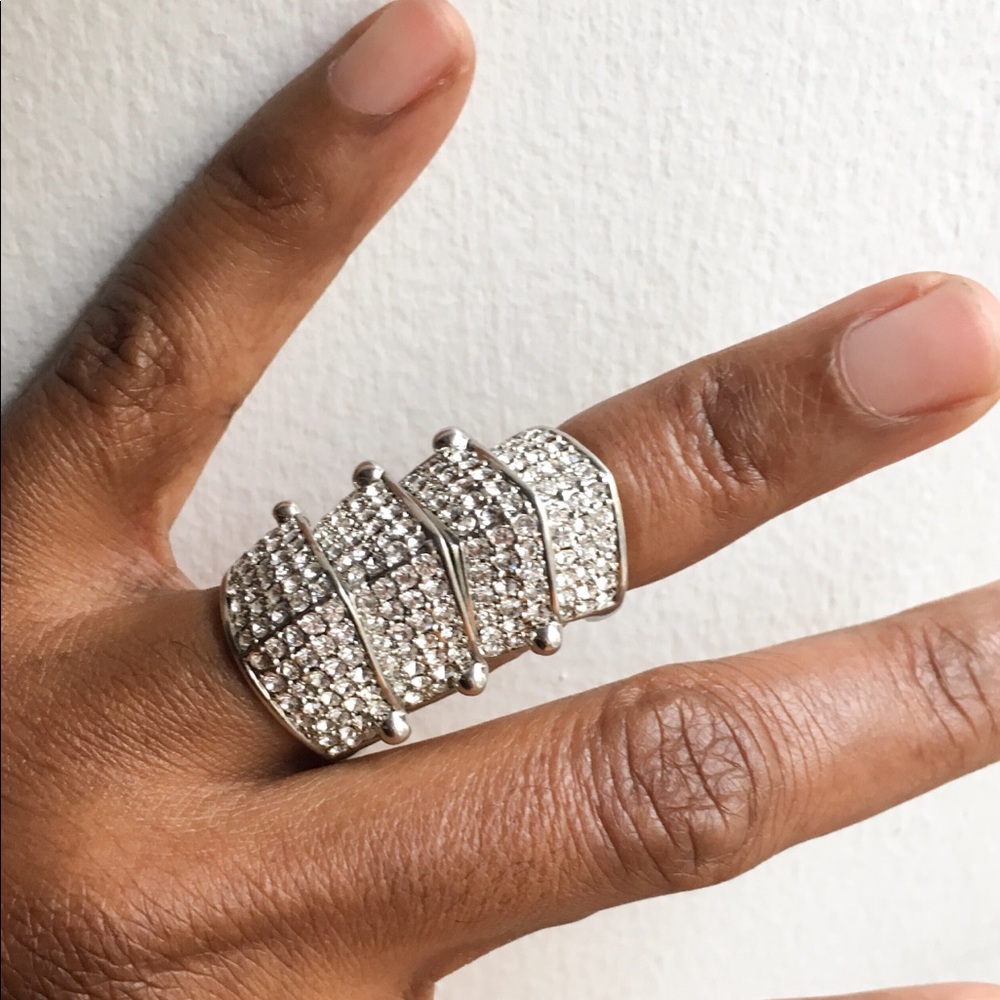 Silver Tone Knuckle Ring - image 1